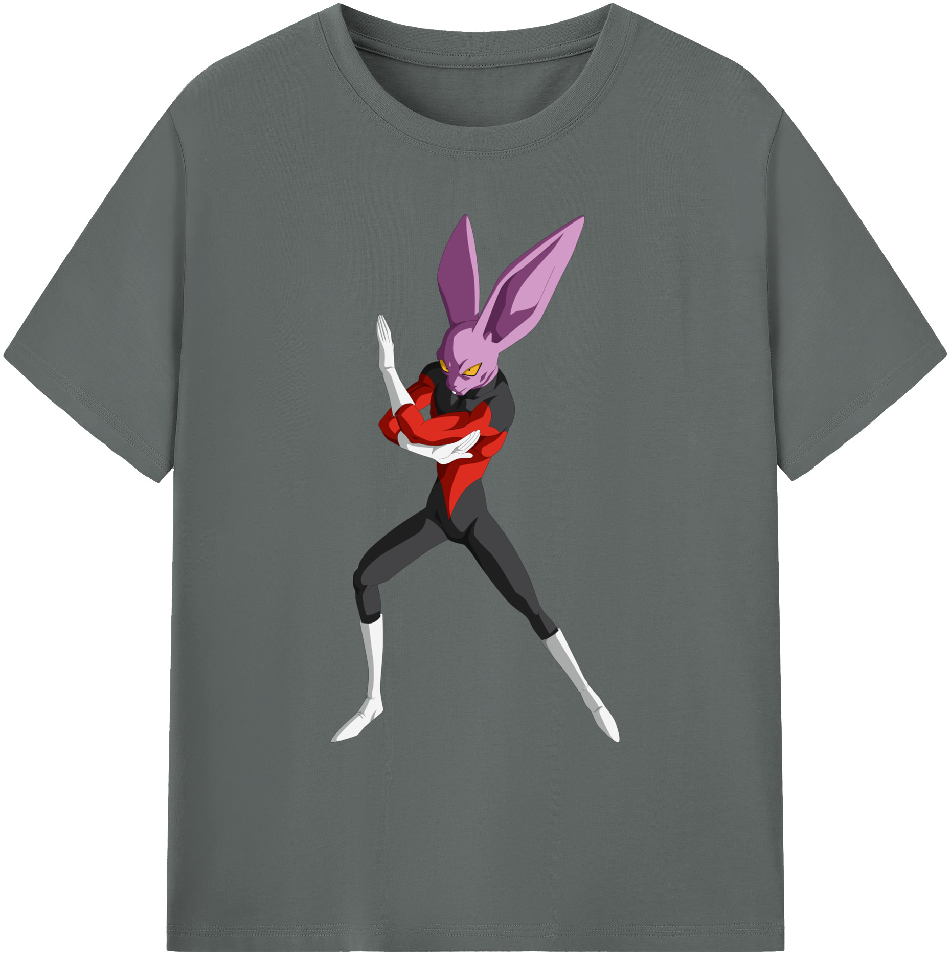 （画像用） ドラゴンボール ビルス 破壊神ビルス DRAGON BALL Beerus Birusu 綿100％ メンズ半袖Tシャツ｜肌触りやわらか＆通気性